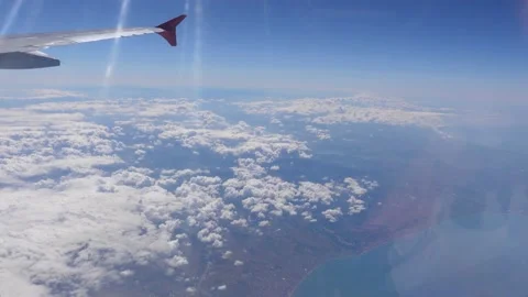 Airplane flight. Going for landing Stock Footage 156654793