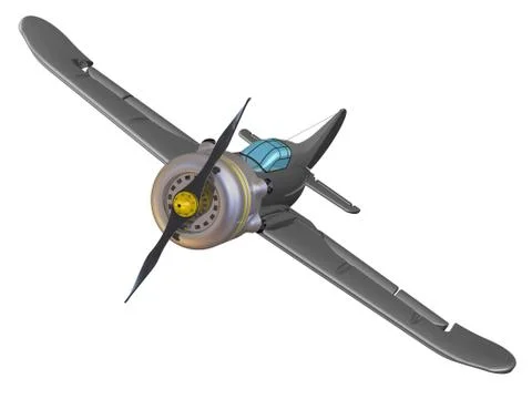 Airplane in flight 库存插图