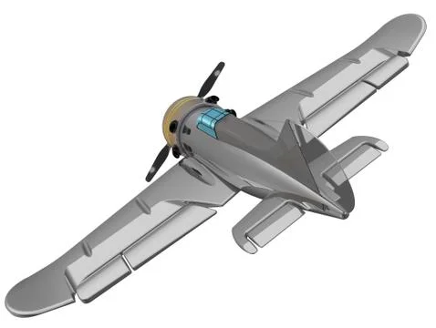 Airplane in flight Ilustração Stock