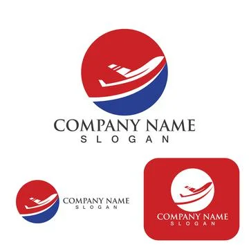 Airplane flight logo  icon Template vector illustration Illustrazione stock