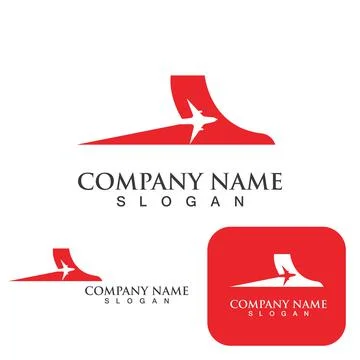 Airplane flight logo  icon Template vector illustration Illustrazione stock