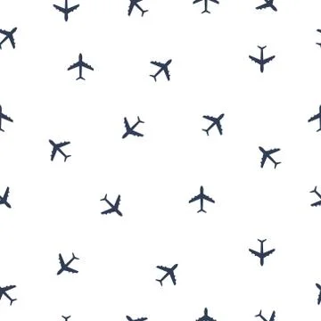 Airplane flight pattern white background. Stock Illustration