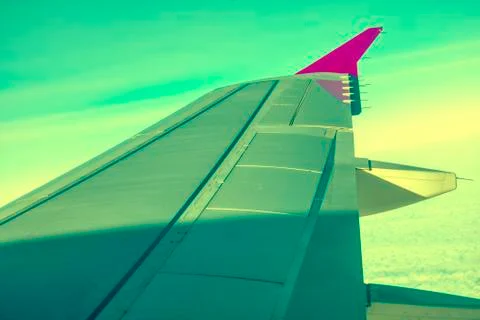 Airplane in flight Stock Photos