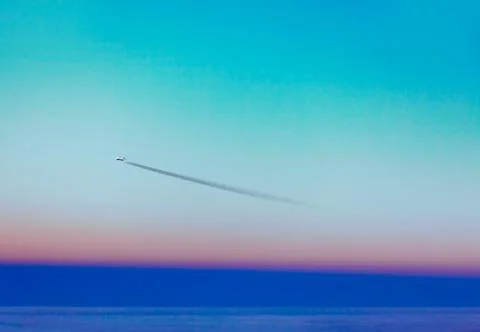 Airplane in flight Stock Photos