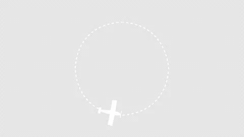 Airplane flight route with dash line moving animation. 動画素材 340959879