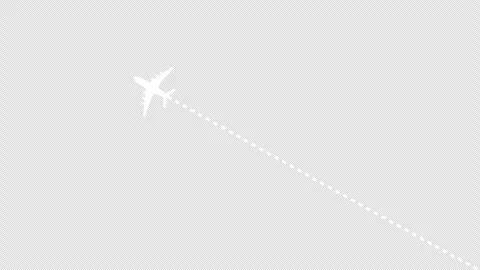 Airplane flight route with dash line moving animation. 動画素材 340959924