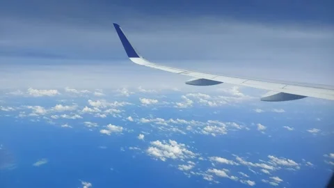 Airplane flight in sky Stock Footage 170468248