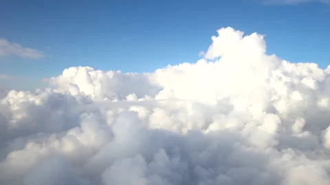 Airplane Flight through Clouds | 4K Stock Footage