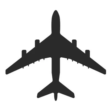 A airplane flight vector icon. Illustrator EPS 10. Stock Illustration