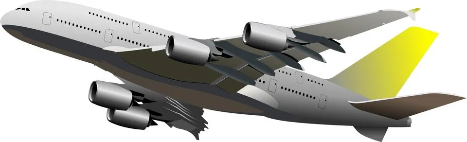 Airplane flight. Vector illustration Stock Illustration