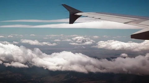 Airplane flight. View from the window. Stock Footage 101643606