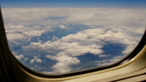 Airplane flight. View from the window of the plane. Airplane, Aircraft Stock Footage 161380915