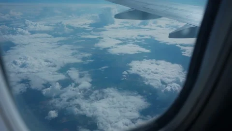 Airplane flight. View from the window of the planet Stock Footage 210518687