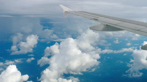 Airplane flight, window view Video stock 172423412