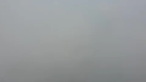 Airplane fly in the cloudy mist Stock Footage 116956960