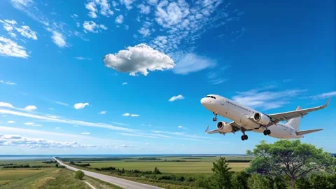 Airplane fly done Stock Footage 315111112