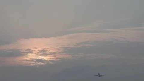 Airplane Fly High Stock Footage 100053131