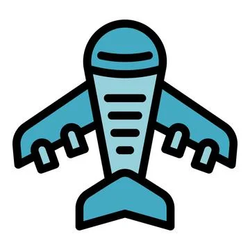 Airplane fly icon vector flat Stock Illustration