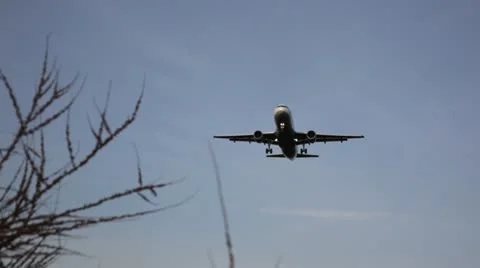 Airplane Fly-over Stock Footage 11875797