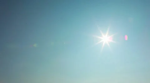 Airplane fly over with sun6 Stock Footage 10847290