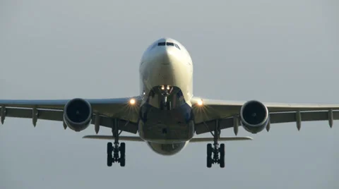 Airplane fly over super close 11048 Stock Footage 27270835