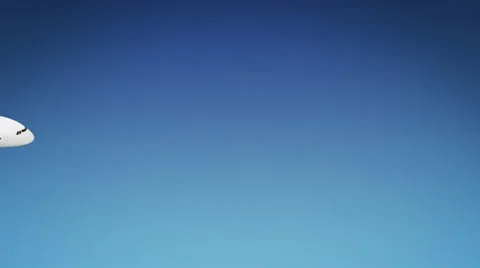 AirPlane Fly Side Stock Footage 33823934