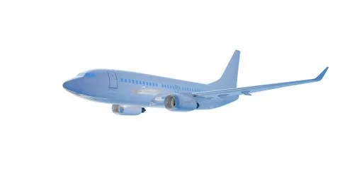 Airplane flying. 3D render Stock Illustration