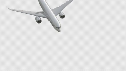 Airplane Flying from Above (4K) Stock Footage 201998039