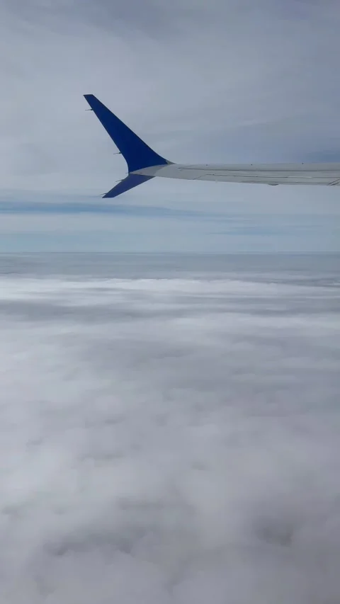 Airplane flying above cloud sea Stock Footage 337139182