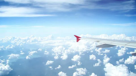 Airplane flying above the clouds Stock Footage 23116222