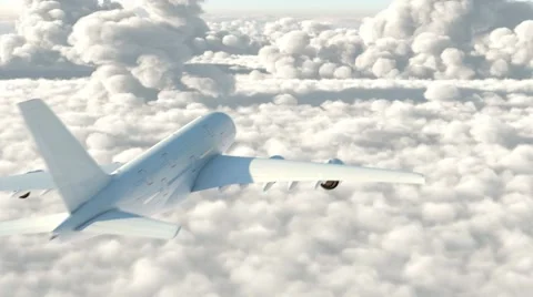 The airplane is flying above the clouds Stock Footage 50024640