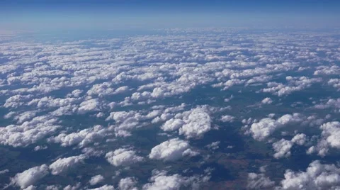 The Airplane is Flying Above the Clouds Stock Footage 54769195