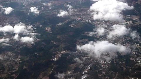 The Airplane is Flying Above the Clouds Stock Footage 54769757