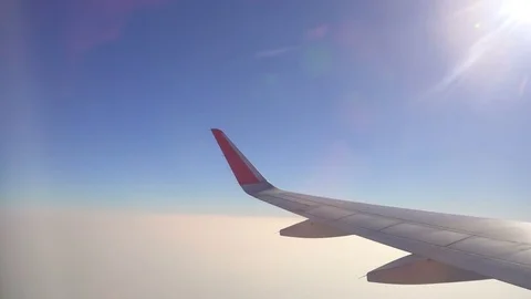 Airplane flying above clouds Stock Footage 82701021