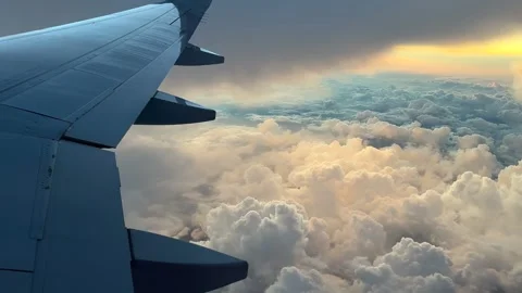 Airplane flying above the clouds Stock Footage 249386282
