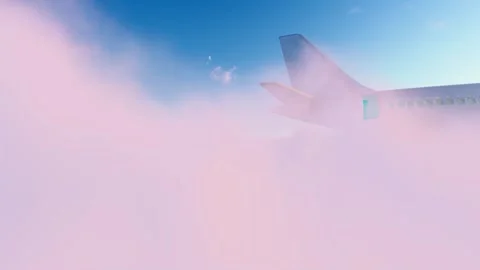 Airplane flying above the clouds Stock Footage 262737899
