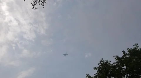 Airplane flying in the air Stock Footage 51453385