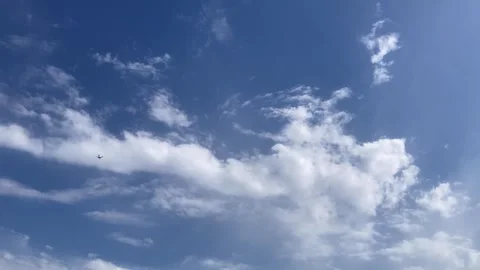 Airplane Flying Among Clouds Stock Footage 300304194