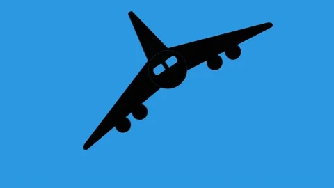Airplane flying animation in 4k. Stock Footage 201001732