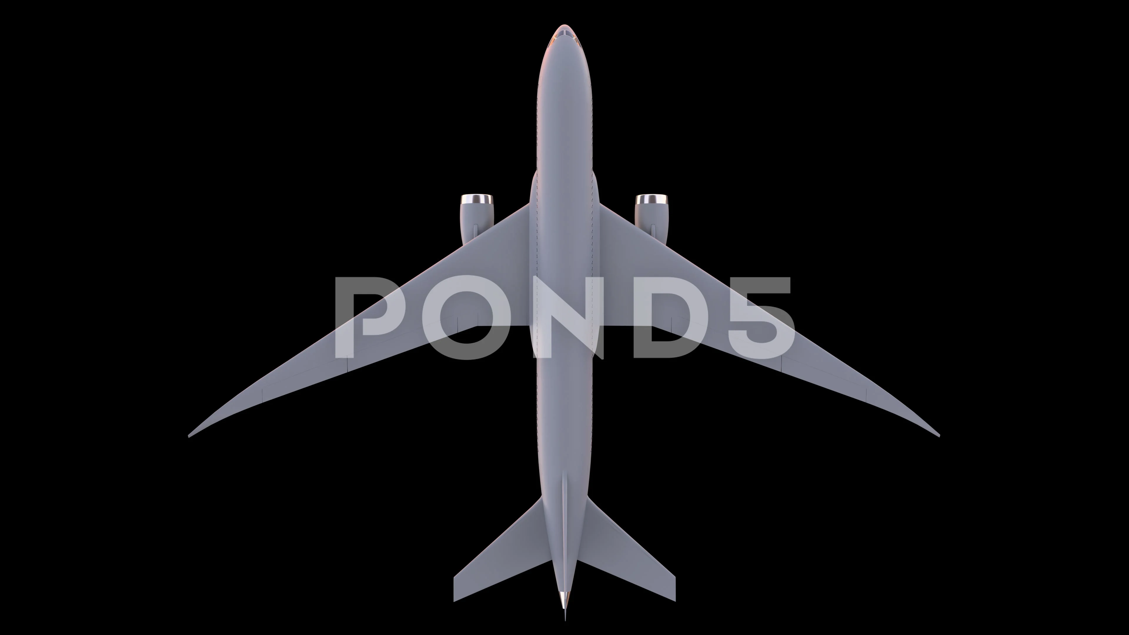Airplane flying animation on black backg... | Stock Video | Pond5