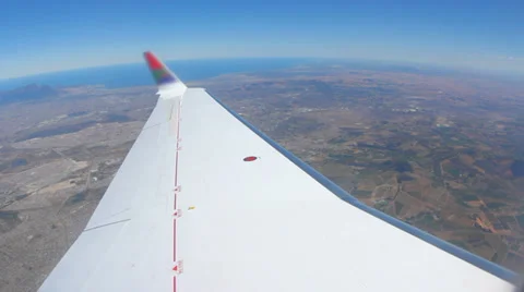 Airplane Flying Cape Town Stock Footage 31821535