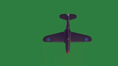 Airplane Flying On Chroma Key For Compositing Stock Footage 338011651
