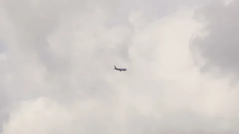 Airplane flying in clouds 動画素材 201420789