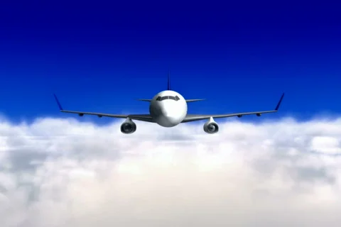 Airplane flying in clouds NTSC 스톡 동영상 283867