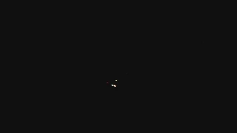 Airplane Flying Down, Dark Night Sky Vidéo 341624817