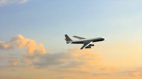 Airplane flying 動画素材 8519761