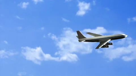 Airplane flying Video stock 8519775