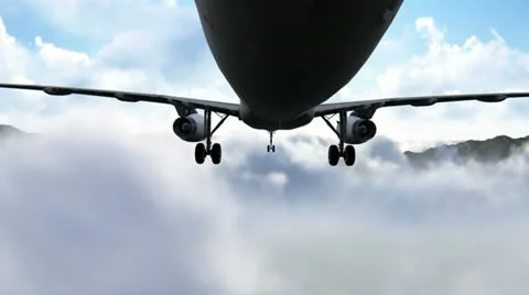 Airplane flying Stock Footage 24297911