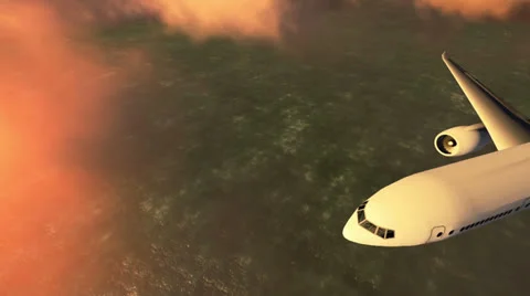 Airplane flying Stock Footage 24308133