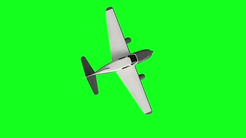 Airplane Flying on Green Screen Chroma Key Background Vídeos de archivo 341606801